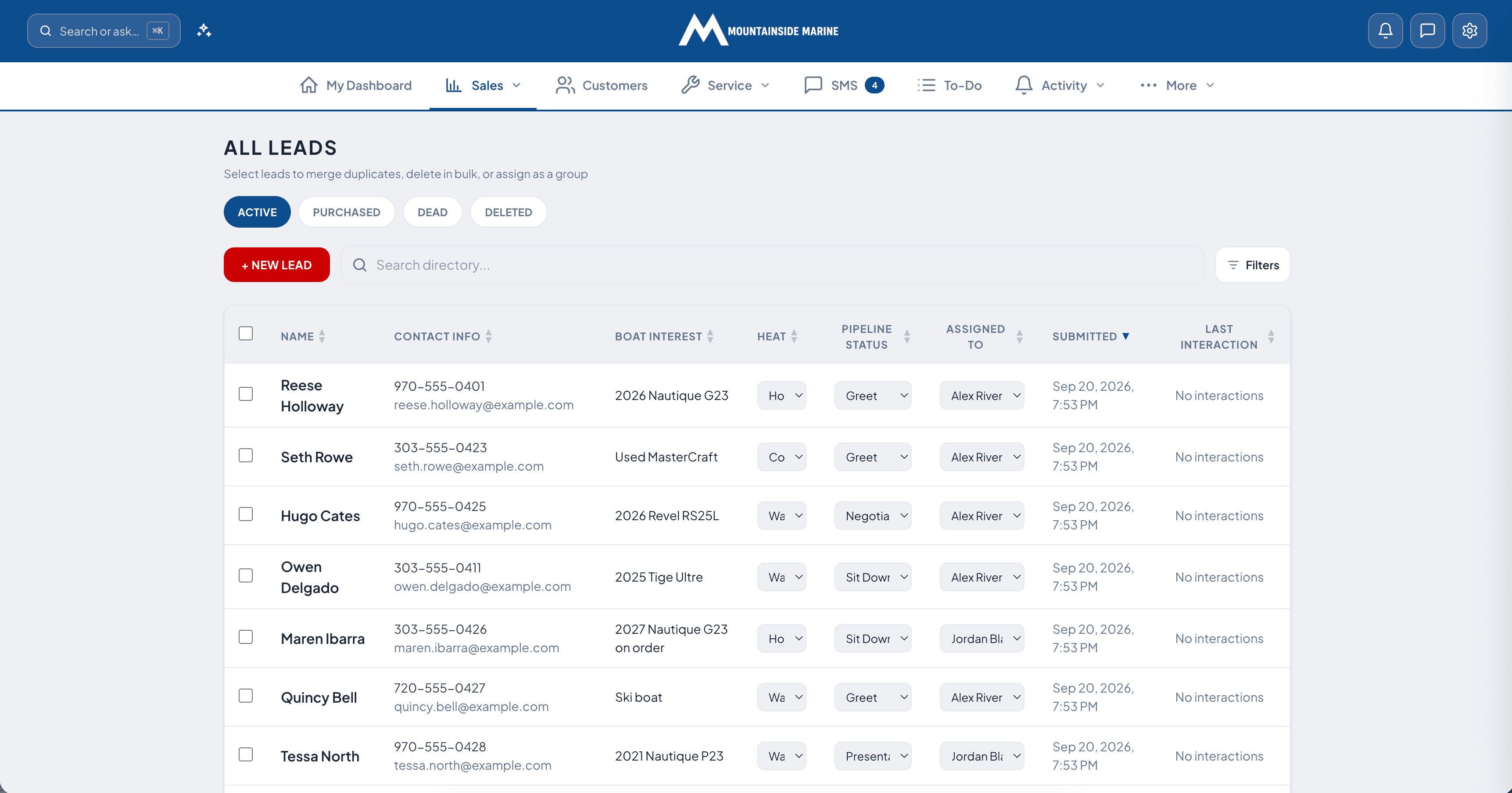 Sales CRM in Elevated Helm