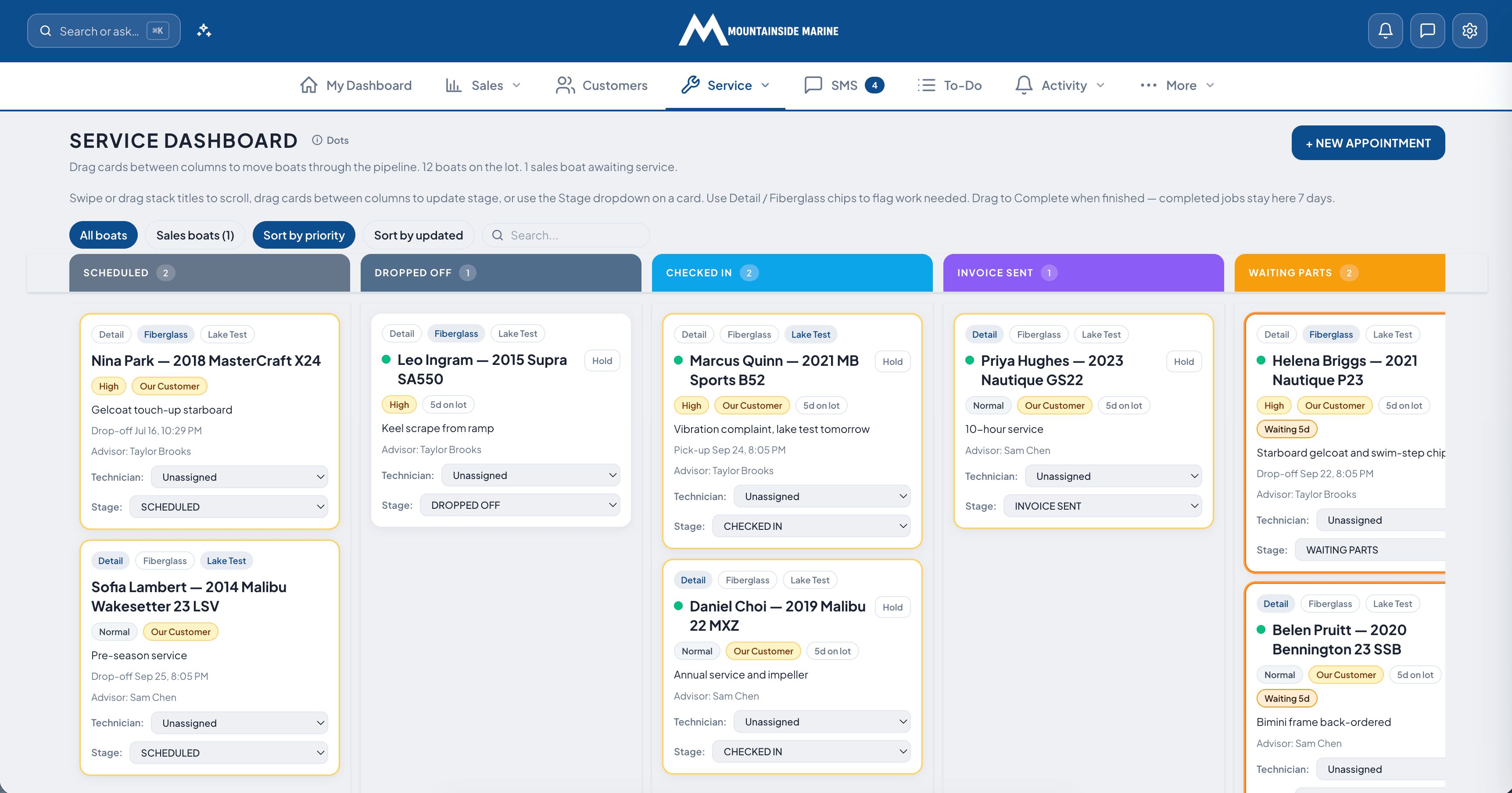 Service CRM in Elevated Helm
